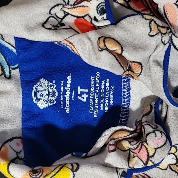 Paw Patrol - 2-Piece Loose-fit Button Down Pajamas Set Size 4T - Picture 5 of 16